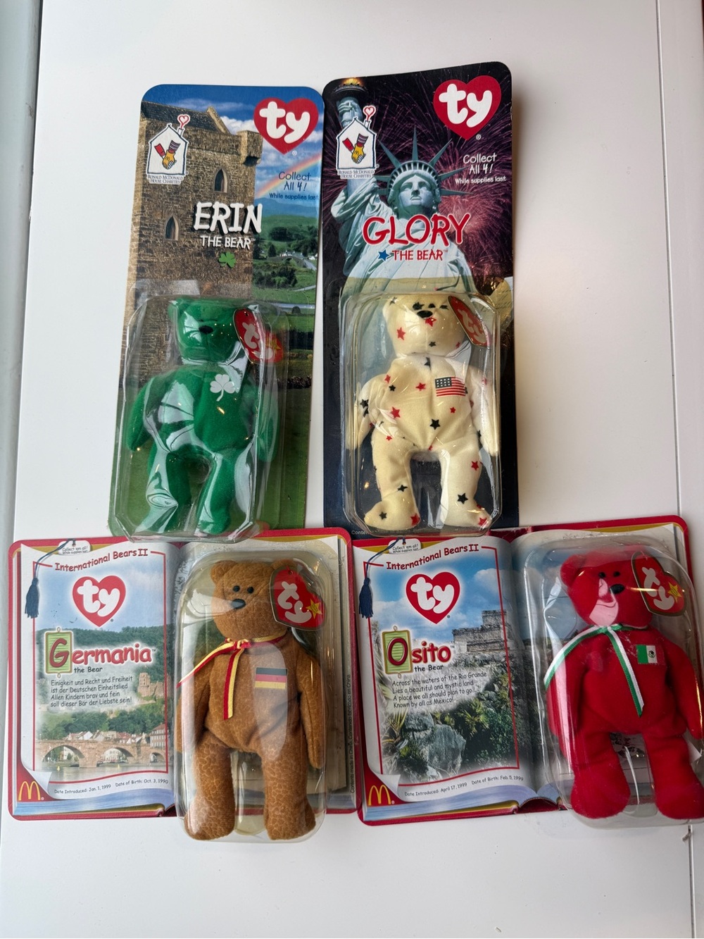 Lot of 4 TY Beanie Babies - in original packaging